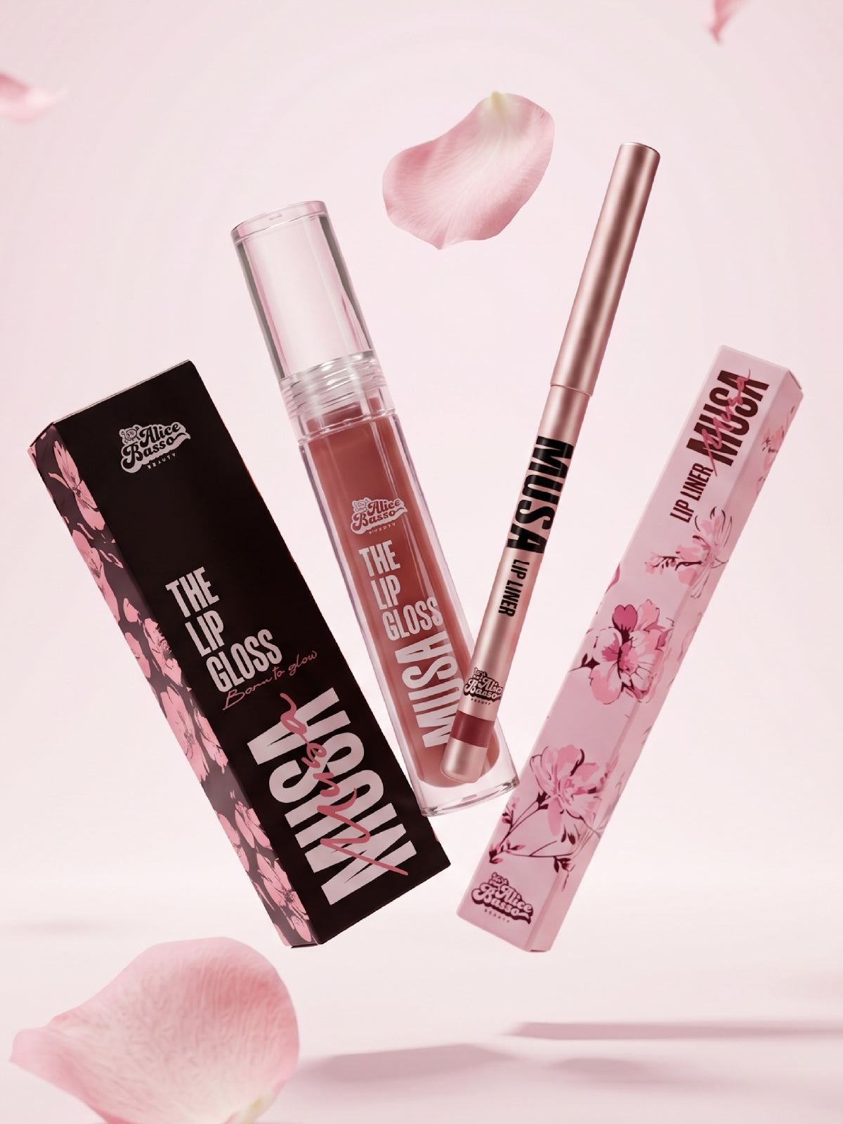 KIT Musa - Lip Liner + Lip Gloss Rose